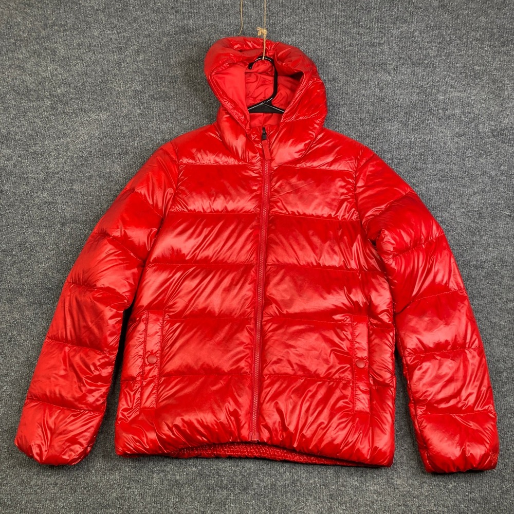 Patagonia Silent Down Hoody Red Puffer Jacket Women XS 28035 FA19